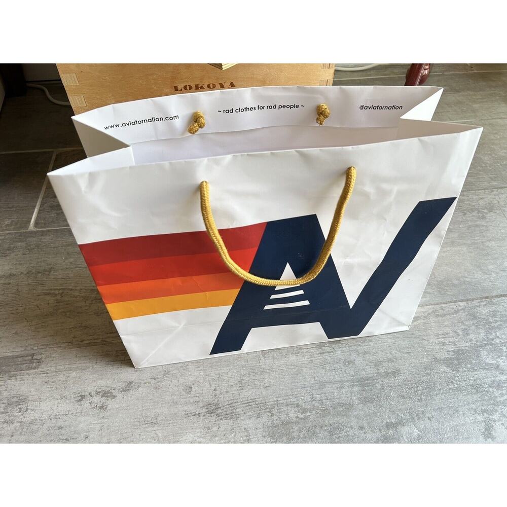 Aviator Nation Shopping Tote Gift Bag 13”X 10”X 5”